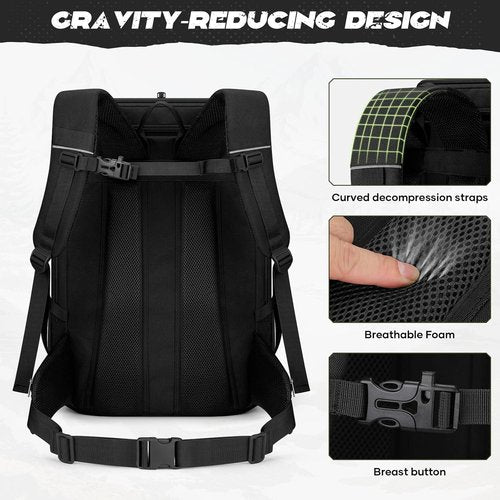 Maelstrom Tactical Backpack - Water Resistant 40L Military Pack for Hiking, Camping & Gym | Black