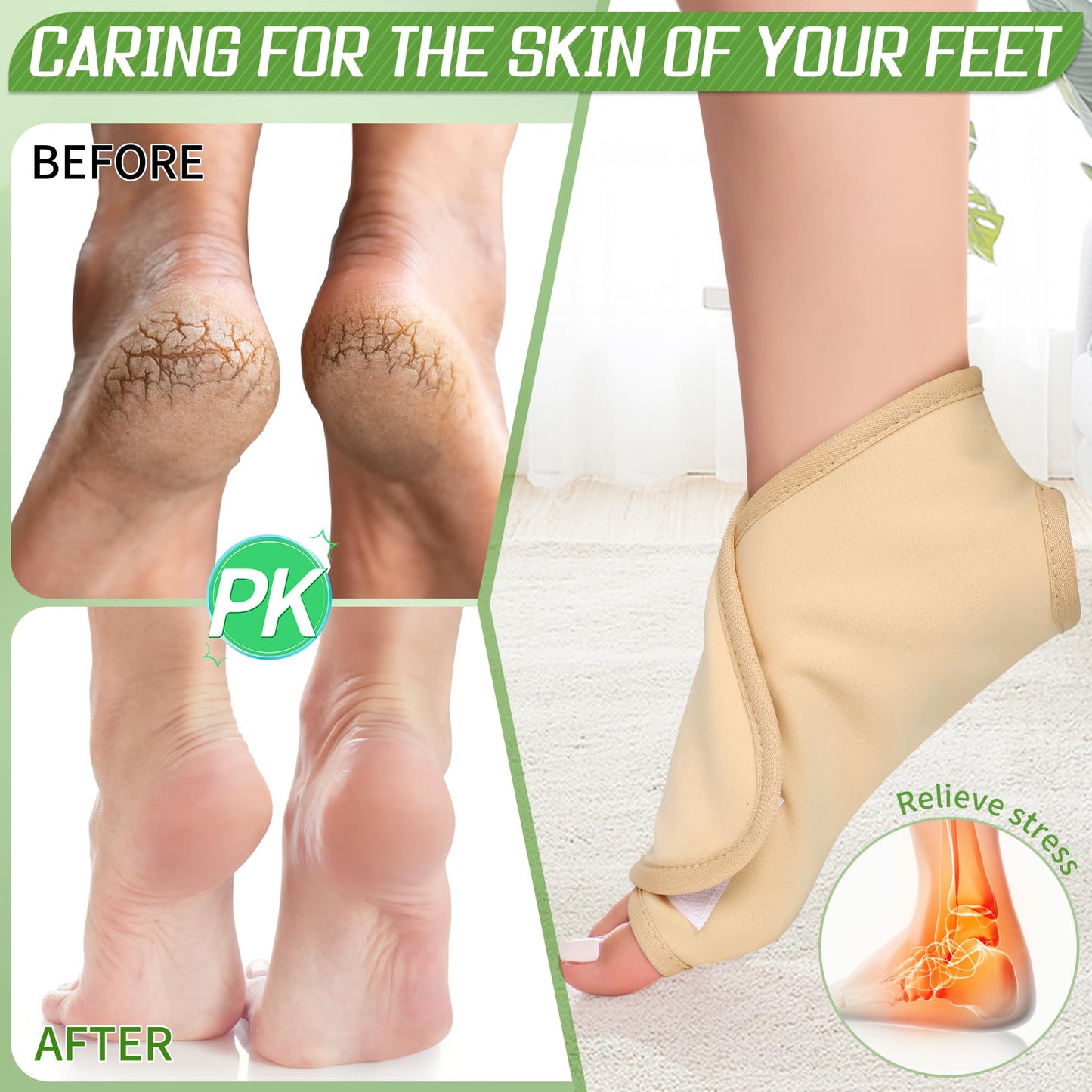 Castor Oil Pack Wrap for Ankle Reusable Feet Brace Adjustable Acrylic Flannel Castor Oil Compress for Women Ankle Support Plantar Fasciitis Relief