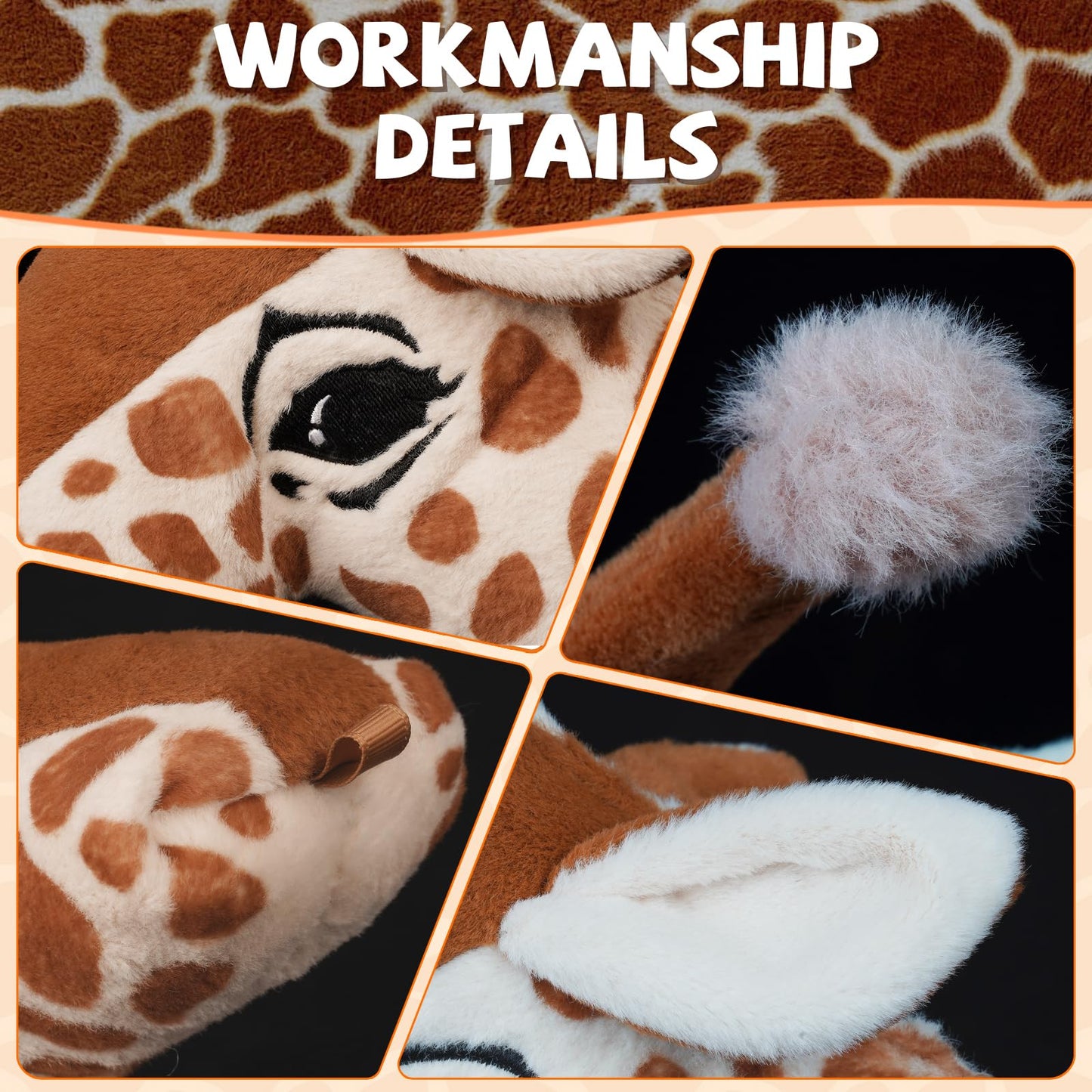 LZFAN Golf Club Covers Funny Golf Blade Mallet Putter Cover Animal Golf Club Head Covers Golf Gifts for Men Women Plush Giraffe