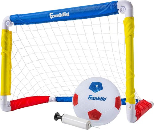 Franklin Sports Kids Soccer Goal Set - Includes Ball & Pump | 24" x 16" Size