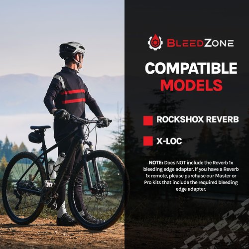 BleedZone RockShox Reverb Bleed Kit with 120ml Hydraulic Fluid - Standard Bike Tool Bleeding Kit for RockShox Reverb Dropper Post and X-Loc Hydraulic Systems, Essential Bike Tools & Maintenance
