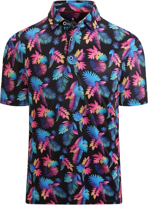 Esabel.C Golf Shirts for Men - Dry Fit Performance Short Sleeve Collared Shirt | Moisture-Wicking Design
