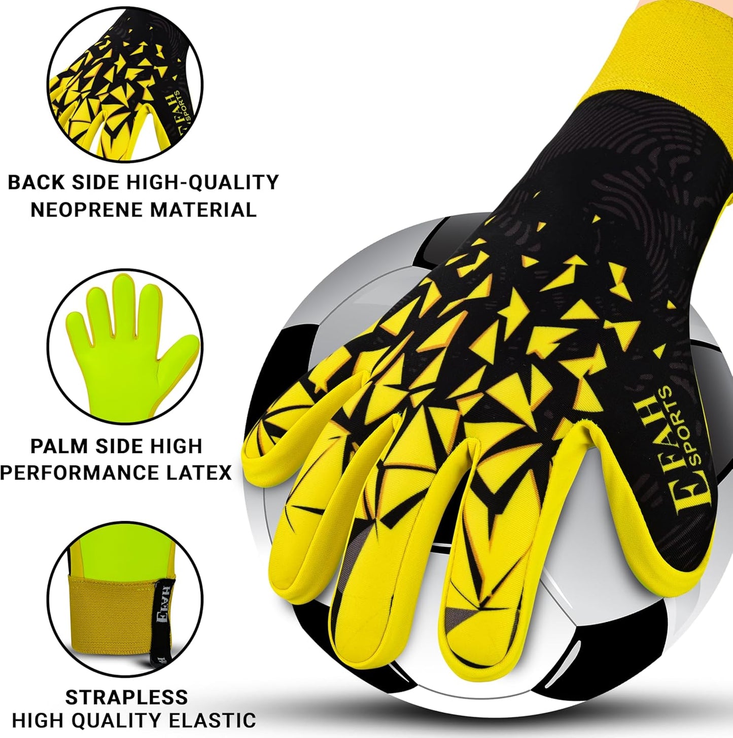 Regine Soccer Goalkeeper Gloves - Professional Grip & Protection for Kids and Adults | Youth Sizes Available
