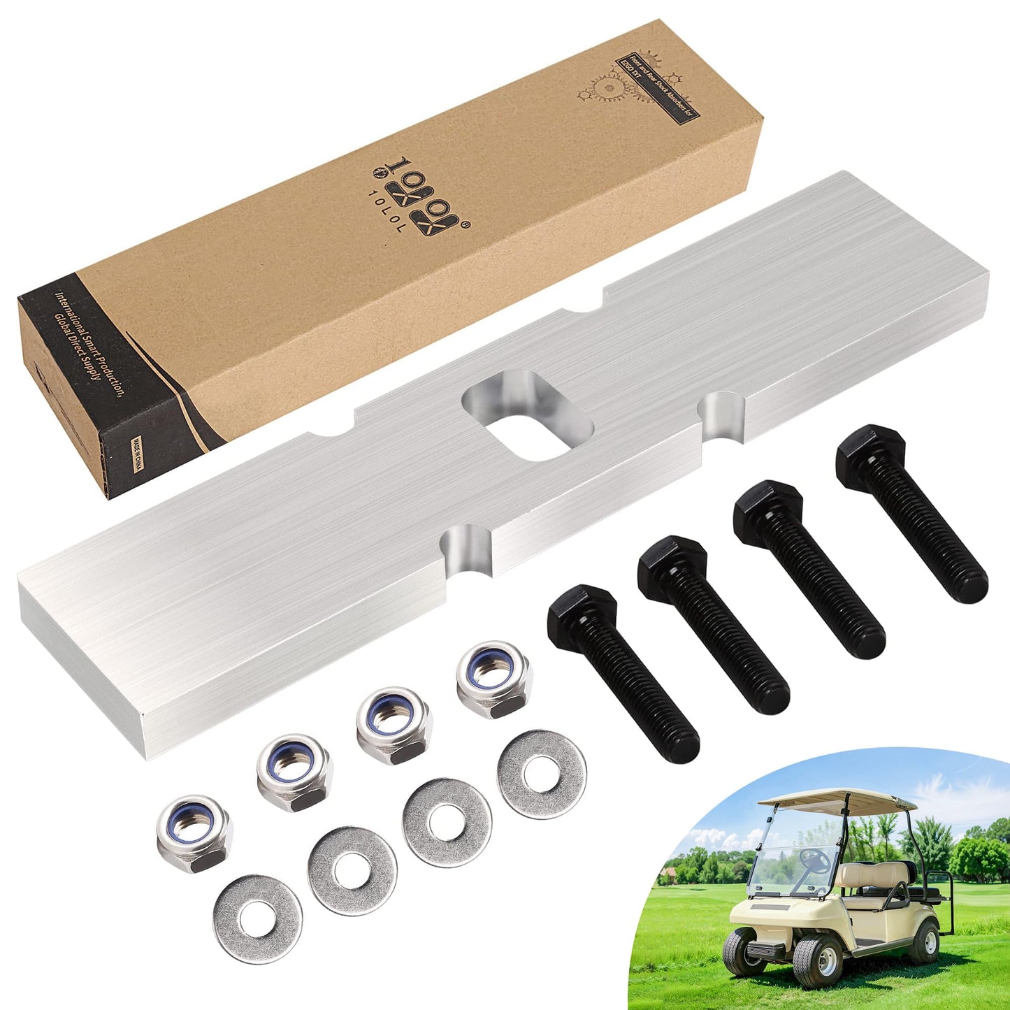 10L0L Golf Cart Front End Lift Block Kit 1 Inch for Club Car DS Gas & Electric Golf Cart
