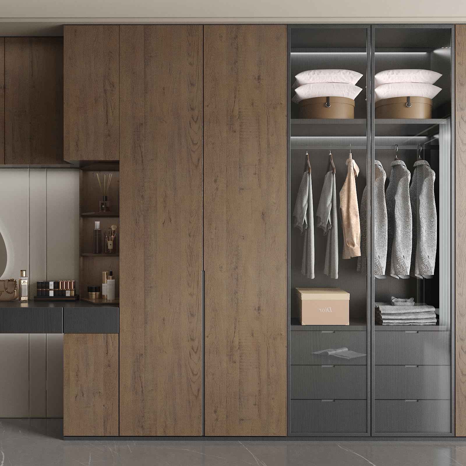 Aikesili 48''x197'' Large Wood Wallpaper Brown Wood Contact Paper Self Adhesive Wood Grain Contact Paper for Furniture Countertops Bubble Free Design Thick Removable Waterproof Top Vinyl Wrap