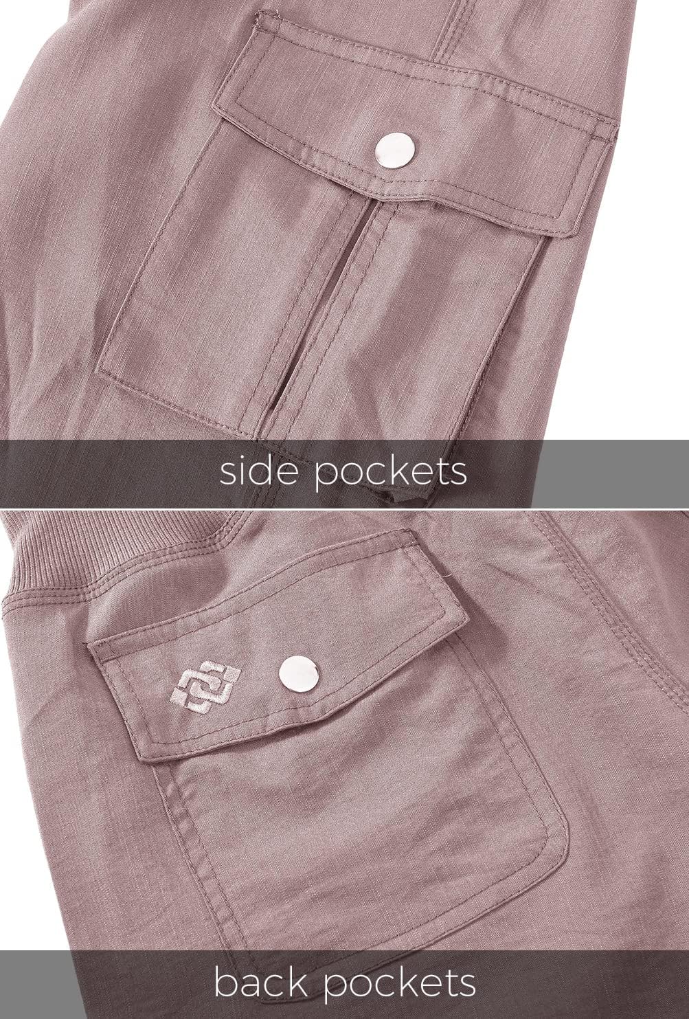 MoFiz Women's Capris - Lightweight Casual Cargo Pants with Pockets | Loose Fit for Hiking