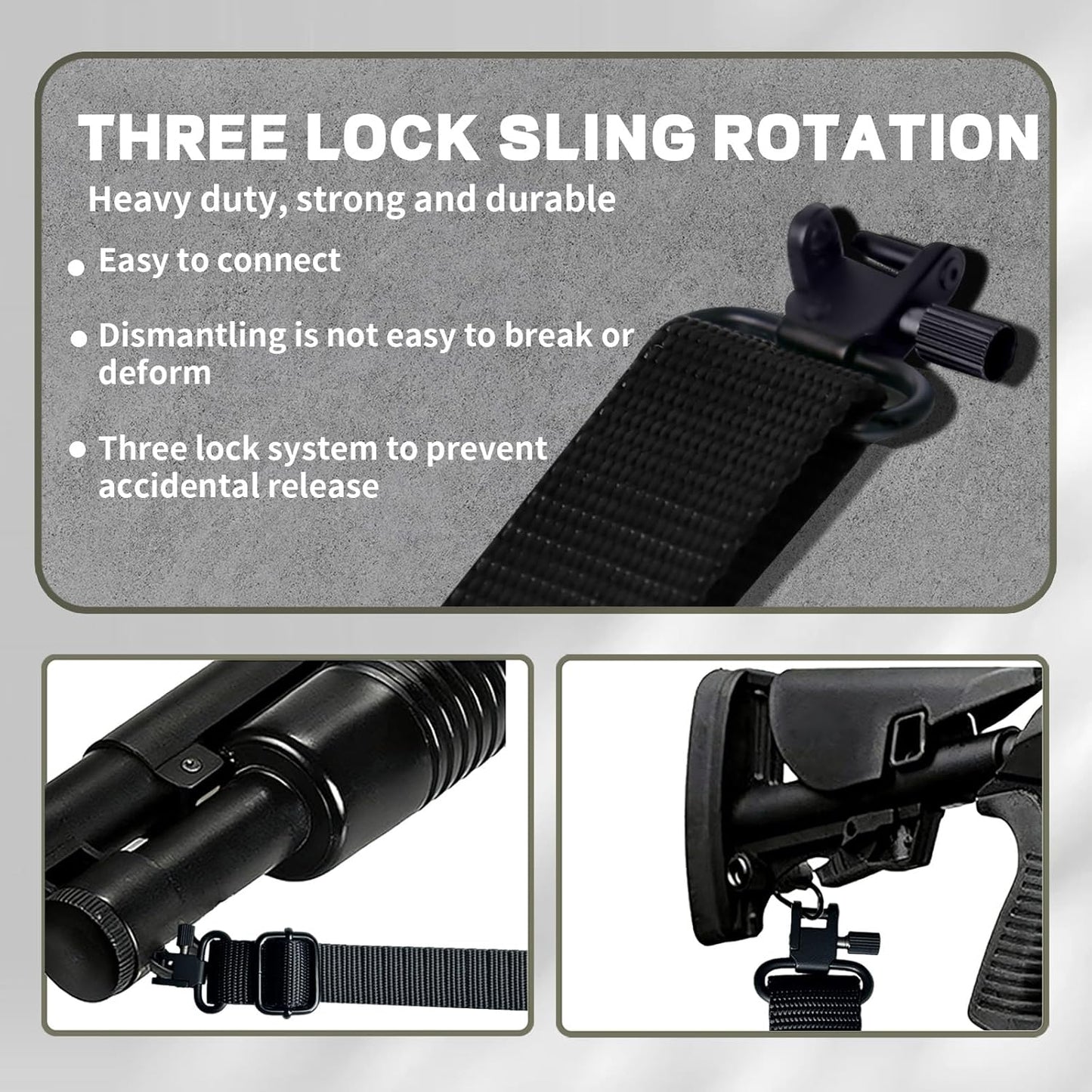 Skiennix Adjustable 2-Point Paracord Rifle Sling - Heavy-Duty Gun Sling for Hunting & Survival | Fits Most Rifles
