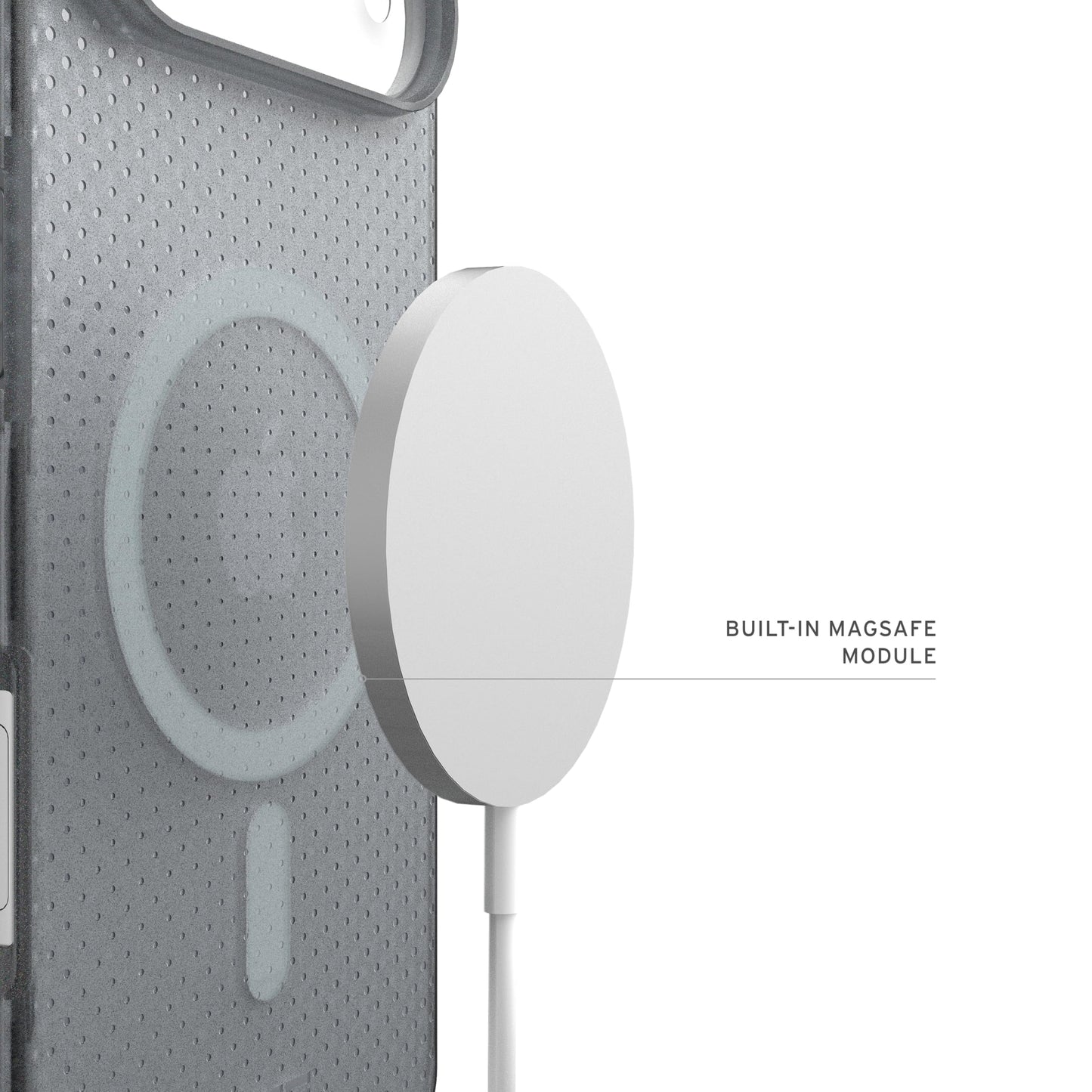 URBAN ARMOR GEAR UAG Designed for iPhone Air Case Dot - Compatible with MagSafe Translucent Military Grade Protective Cover, Ash