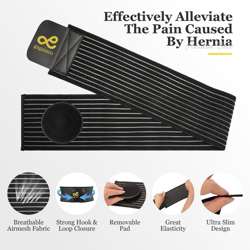 Umbilical Hernia Belt for Men & Women, Abdominal Binder Adjustable Truss Support with Compression Pads for Naval, Ventral, Incisional, Epigastric, Belly Button Hernias, Pre Post Surgery,Super Breathable-L