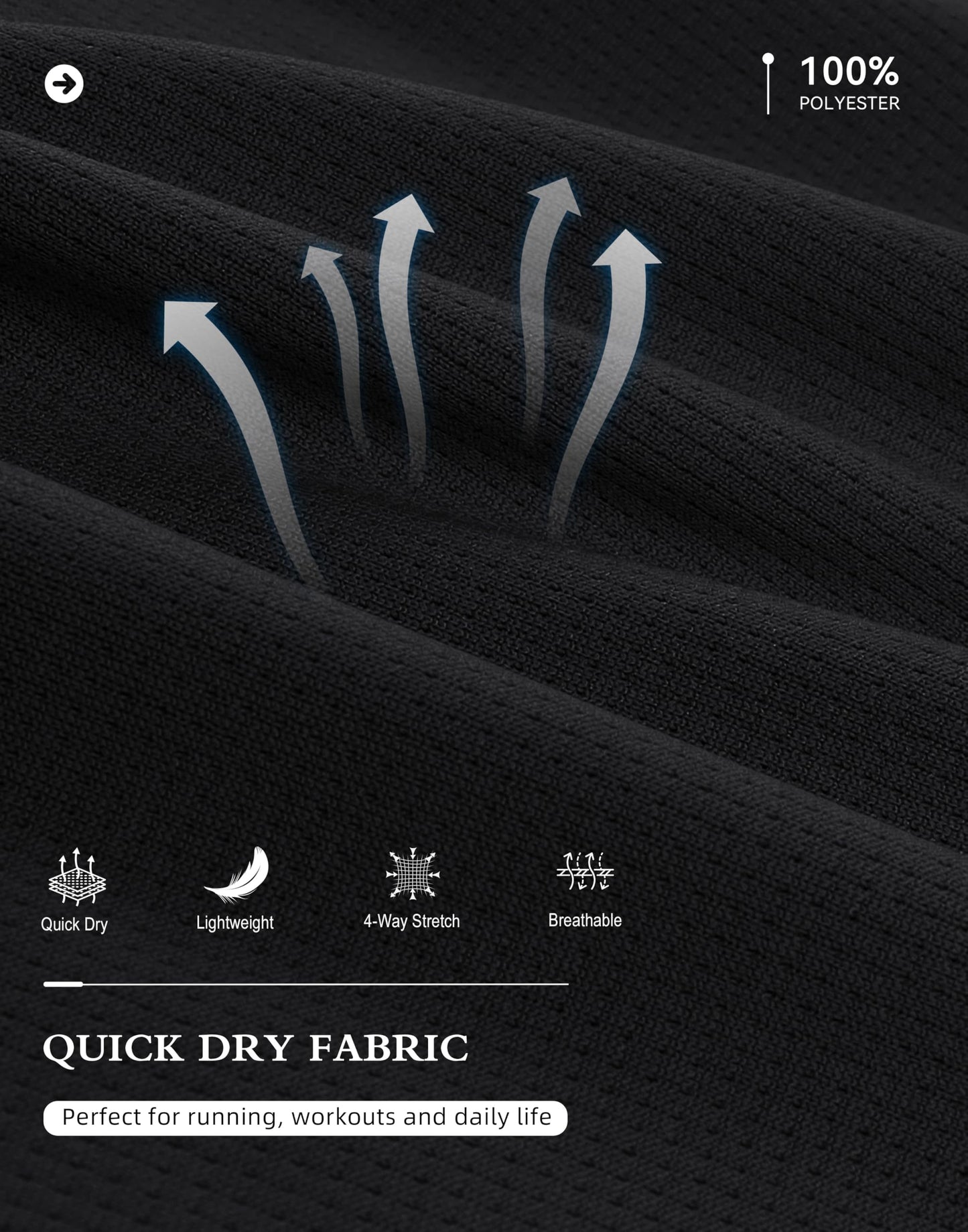 G Gradual Men's Running Shirts Long Sleeve Athletic Shirt Lightweight Quick Dry Quarter Zip Pullover for Men Workout Gym Golf(Black,XL)