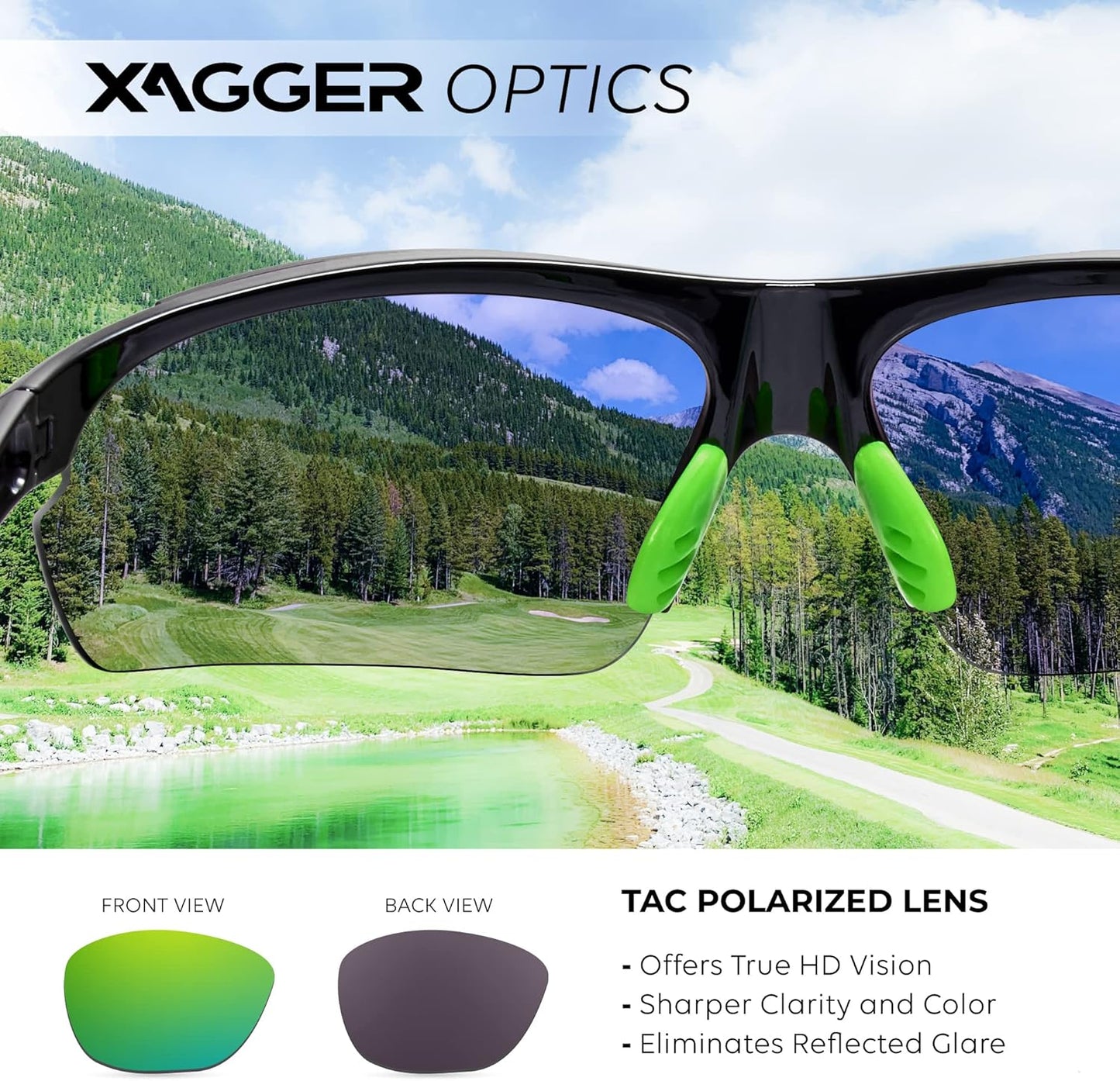 Xagger Polarized Sports Sunglasses - UV400 Protection for Men & Women | Perfect for Running, Cycling, Baseball
