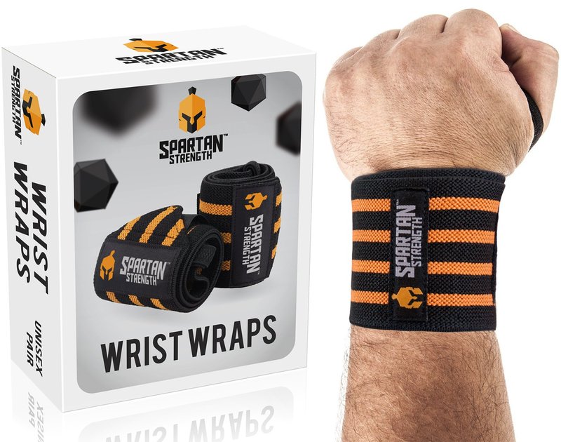 Sparthos Wrist Wraps 21 inches(!) Long - for Gym, Powerlifting, Weightlifting, Bodybuilding - Heavy Duty - for Men & Women - Improves Hand Strength & Supports Wrists