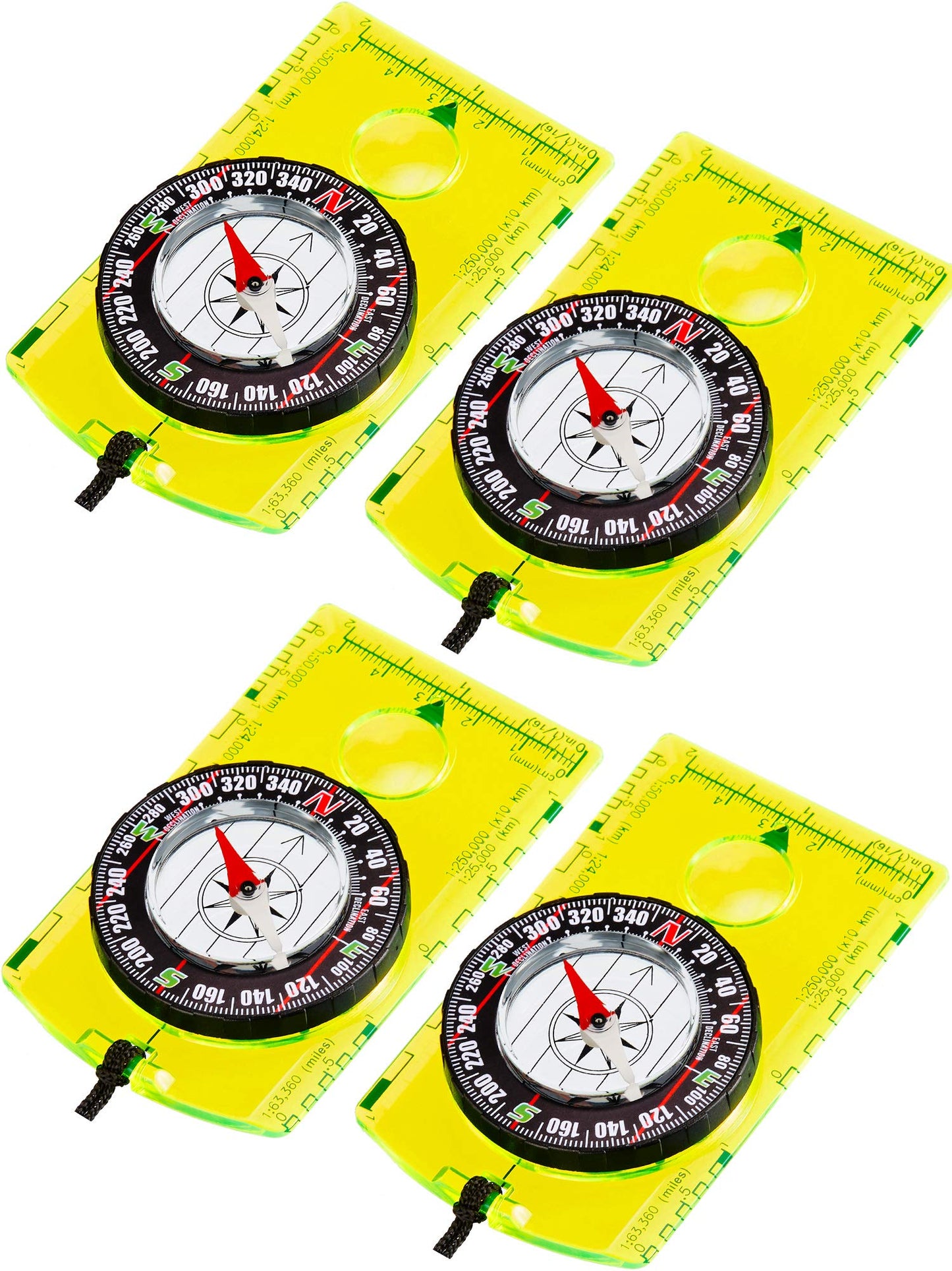 Gejoy 4 Pieces Hiking Compass Orienteering Compass Map Navigation Gear Wilderness Survival Gifts for Kids Outdoor Hunting Camping Backpacking