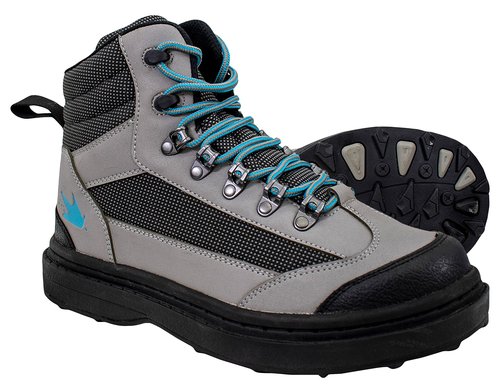 FROGG TOGGS Women's Hellbender Waterproof Fishing Wading Boot, for Fishing Cleated Sole, Gray Cleated, 7