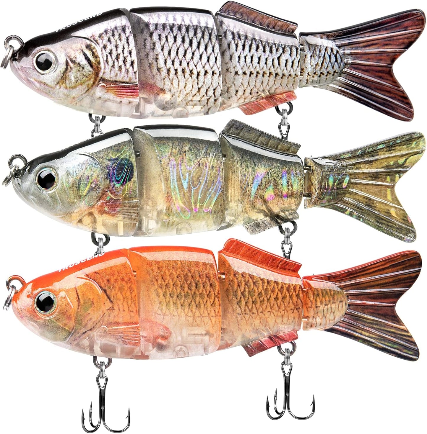 TRUSCEND Fishing Lures - Easy Catch Swimmax with BKK Hooks | Lifelike Vibrating Action for Bass, Trout, Walleye, Crappie