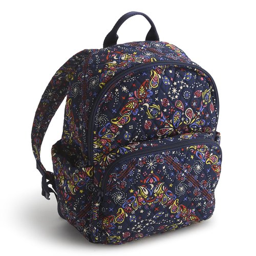 Vera Bradley Women's Premium Cotton Small Banbury Backpack, Starry Paisley, One Size