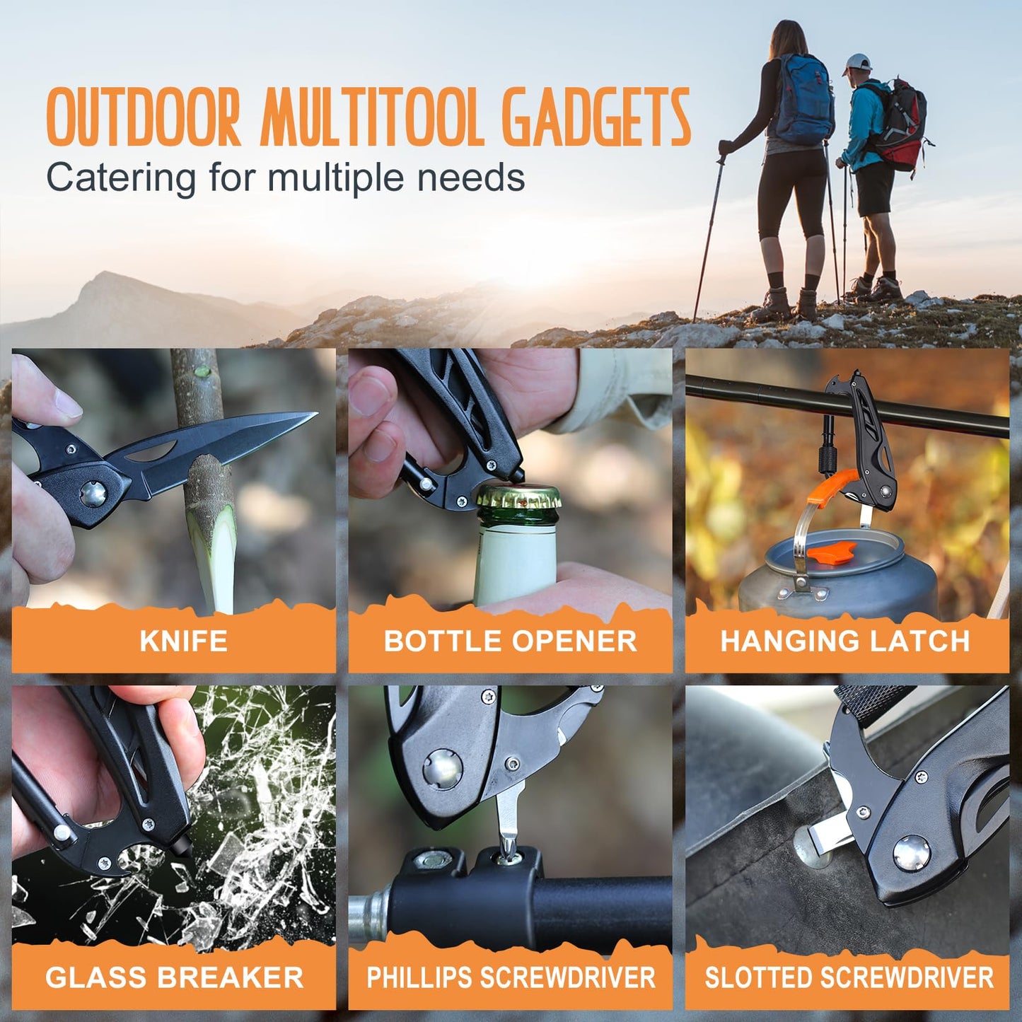 Gifts for Men Him Dad, Christmas Stocking Stuffers Gifts for Husband, Multitool Christmas Stocking Stuffers for Men, Mens Fathers Day Birthday Gift, EDC Gadgets Gift for Him Camping