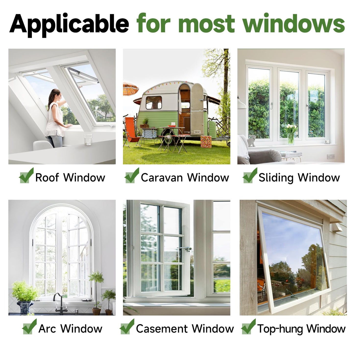 HOFUDON Window Screen Adjustable Magnetic Window Screen Replacement Max 39” x 59”, DIY Fiberglass Mesh Window Screens for House Windows White Frame Grey Mesh