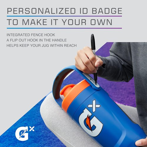 Gatorade Gx Performance Jug - 64oz Leakproof Design with Non-Slip Grip for Athletes - Red