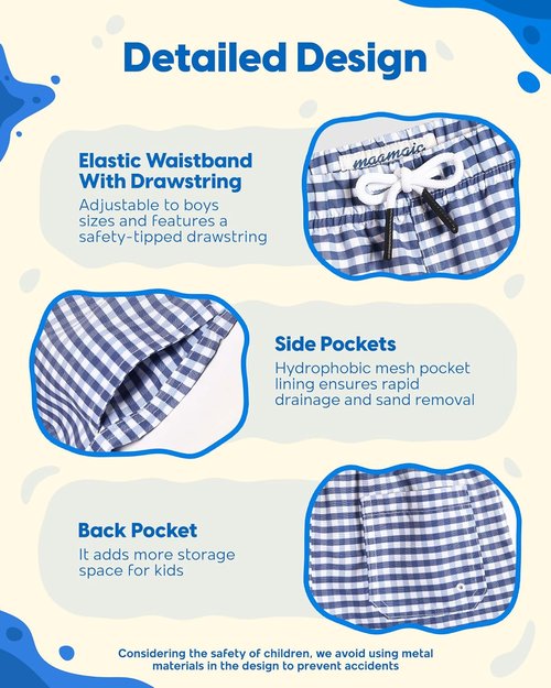 Maamgic Boys Swim Trunks - Stylish Toddler Bathing Suit for Little Boys | Comfortable & Durable