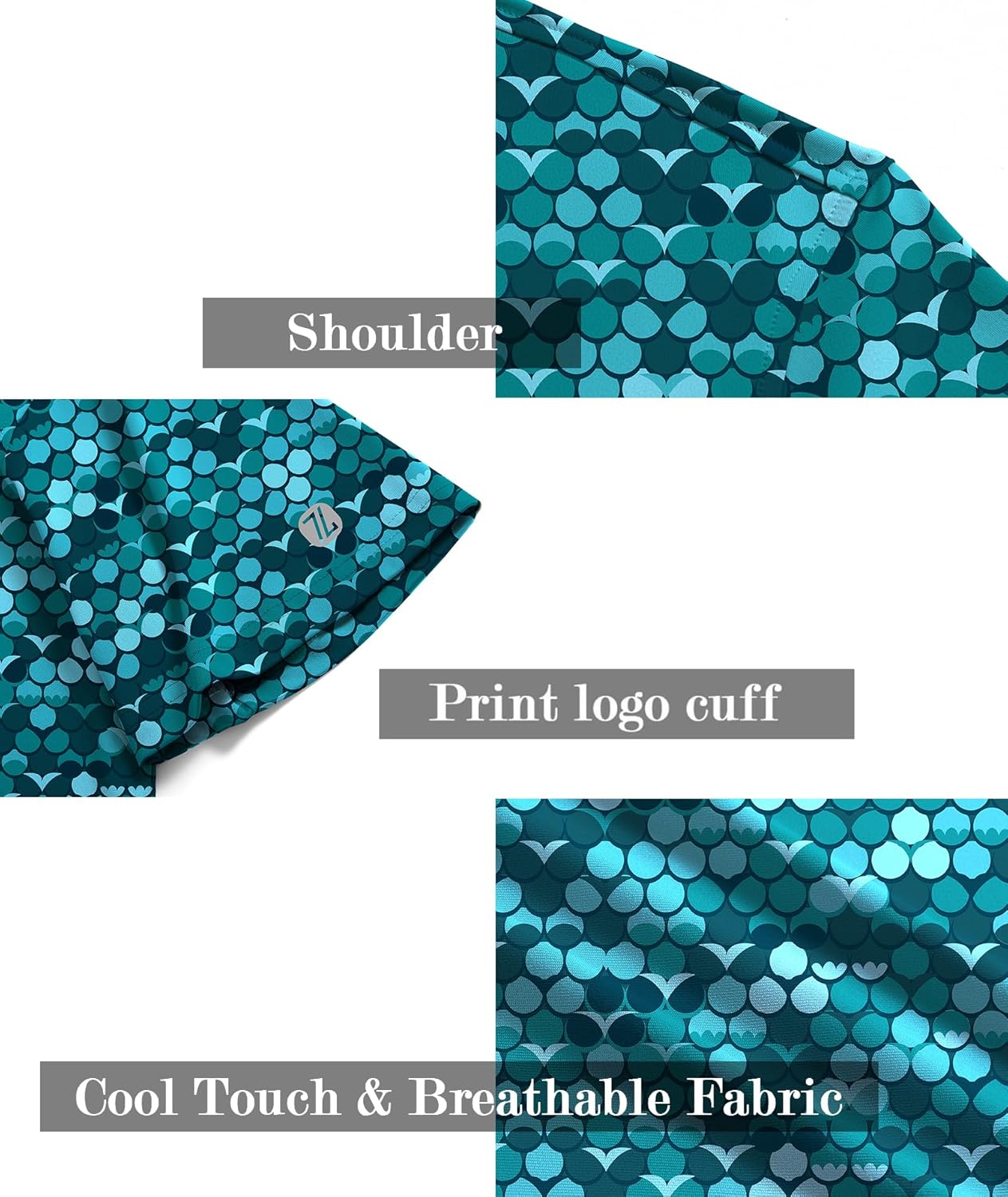 ZITY Men's Golf Shirt - Moisture-Wicking Short Sleeve Polo with Stylish Print Patterns
