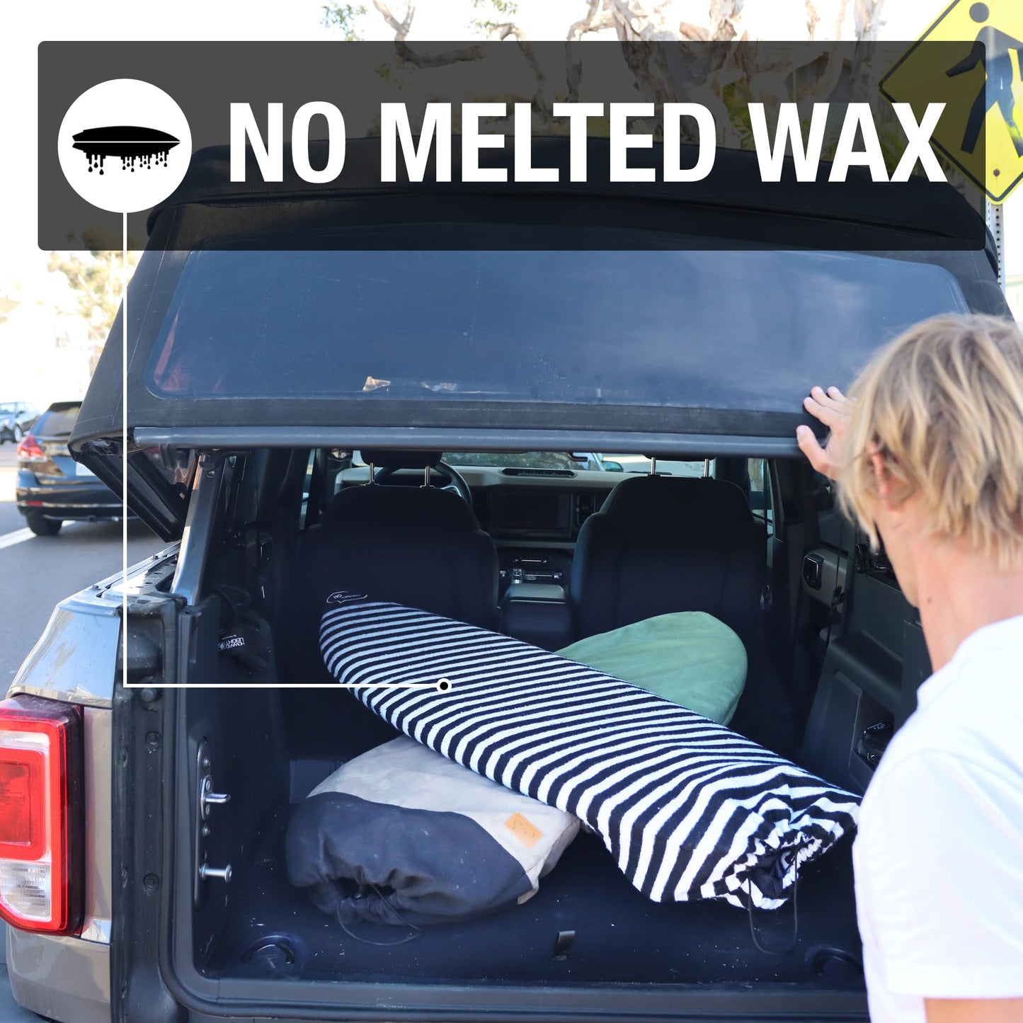 Ho Stevie! Surfboard Sock Cover - Light Protective Bag for your Surf Board (Black/White, 6'0")