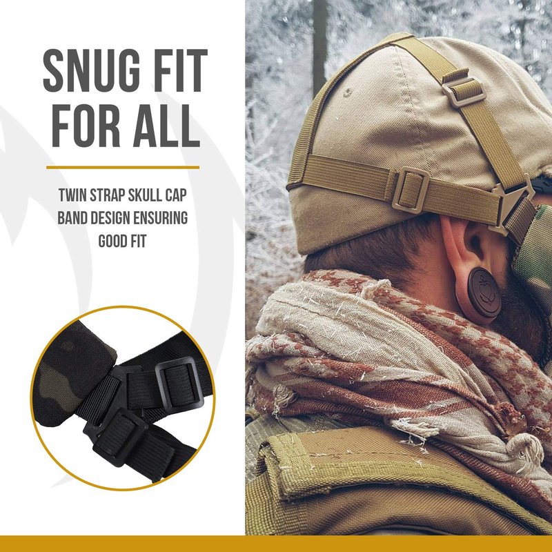 OneTigris 6" Foldable Half Face Mesh Mask Comfortable Adjustable Tactical Lower Face Protective Mask (Black)