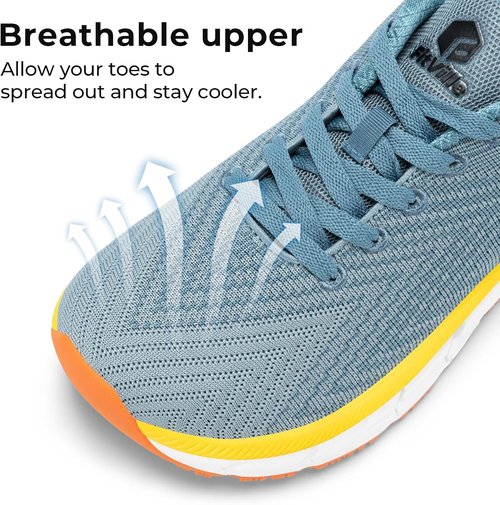 FitVille Wide Walking Shoes - Comfortable Lightweight Design with Non-Slip Cushioned Support | Men's Wide Toe Box