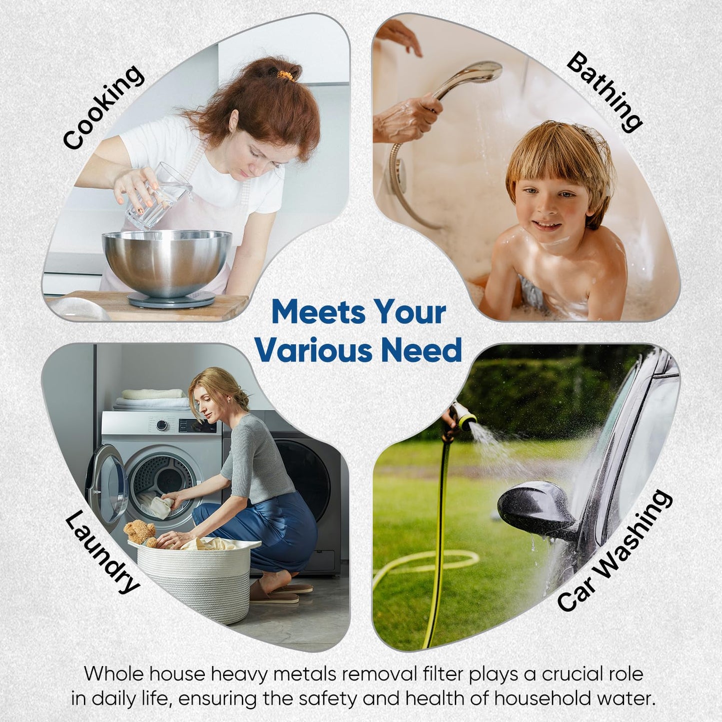 PUREPLUS 5 Micron 20" x 4.5" Whole House KDF/GAC Water Filter, Heavy Metal Removal Replacement Water Filter, RFN20BB-CKDF, 1PACK