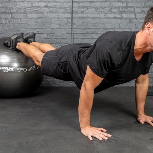 Lifeline Fitness Exercise Ball with Workout Guide – Burst-Resistant Stability Ball with Pump for Core, Balance, and Pregnancy Exercises