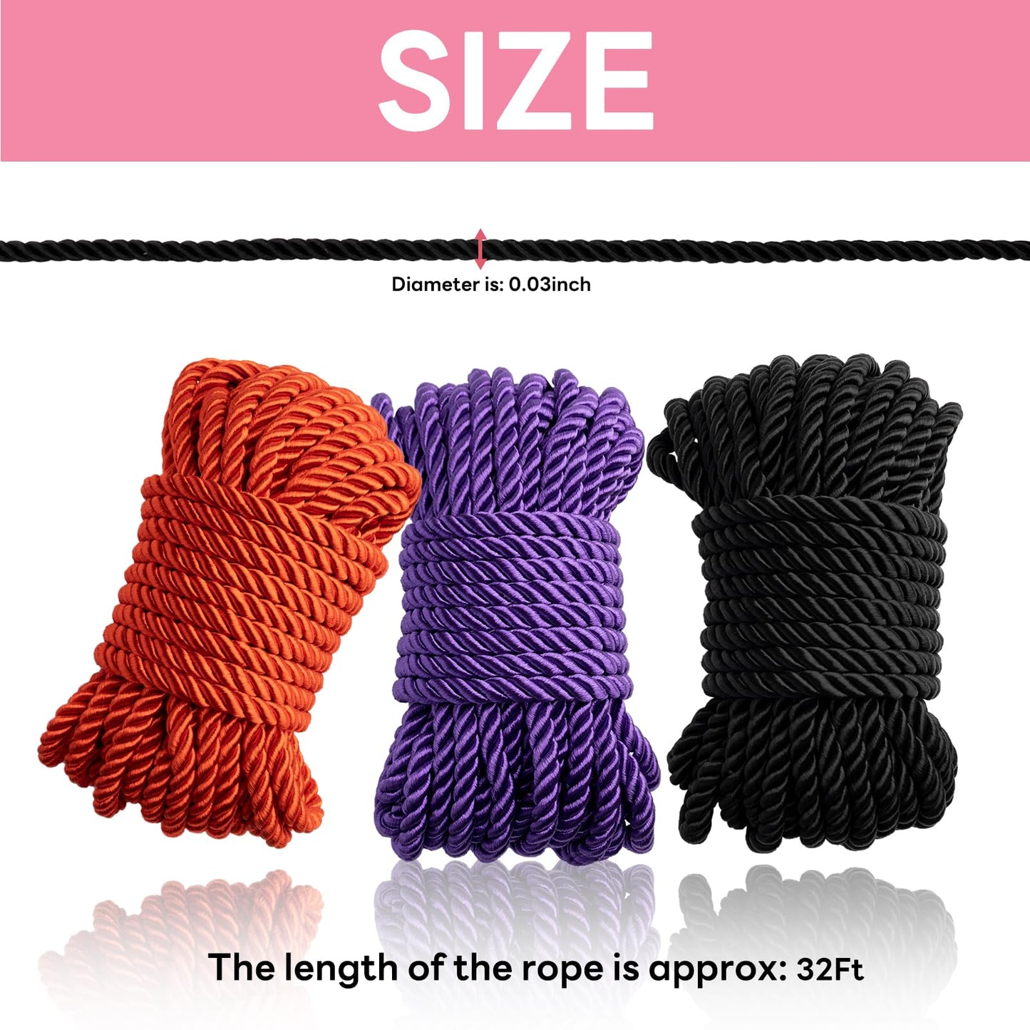 Japanese Rope Style Kit Bedroom Play for Beginners and Experienced Riggers, Silky Soft Rope, Perfect for Simple and Complex Knots