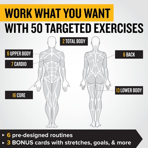 NewMe Fitness Bodyweight Workout Cards, Instructional Fitness Deck for Women & Men, Beginner Fitness Guide to Training Exercises at Home or Gym (Bodyweight, Vol 1)