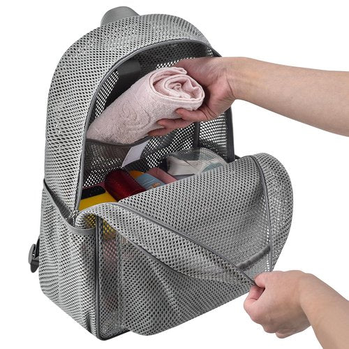 Oraben Duty Mesh Backpacks for Adults,See Through Backpack for Swimming Work Outdoor, Diving Backpack Carry Portable Oxygen Concentrators (Grey)
