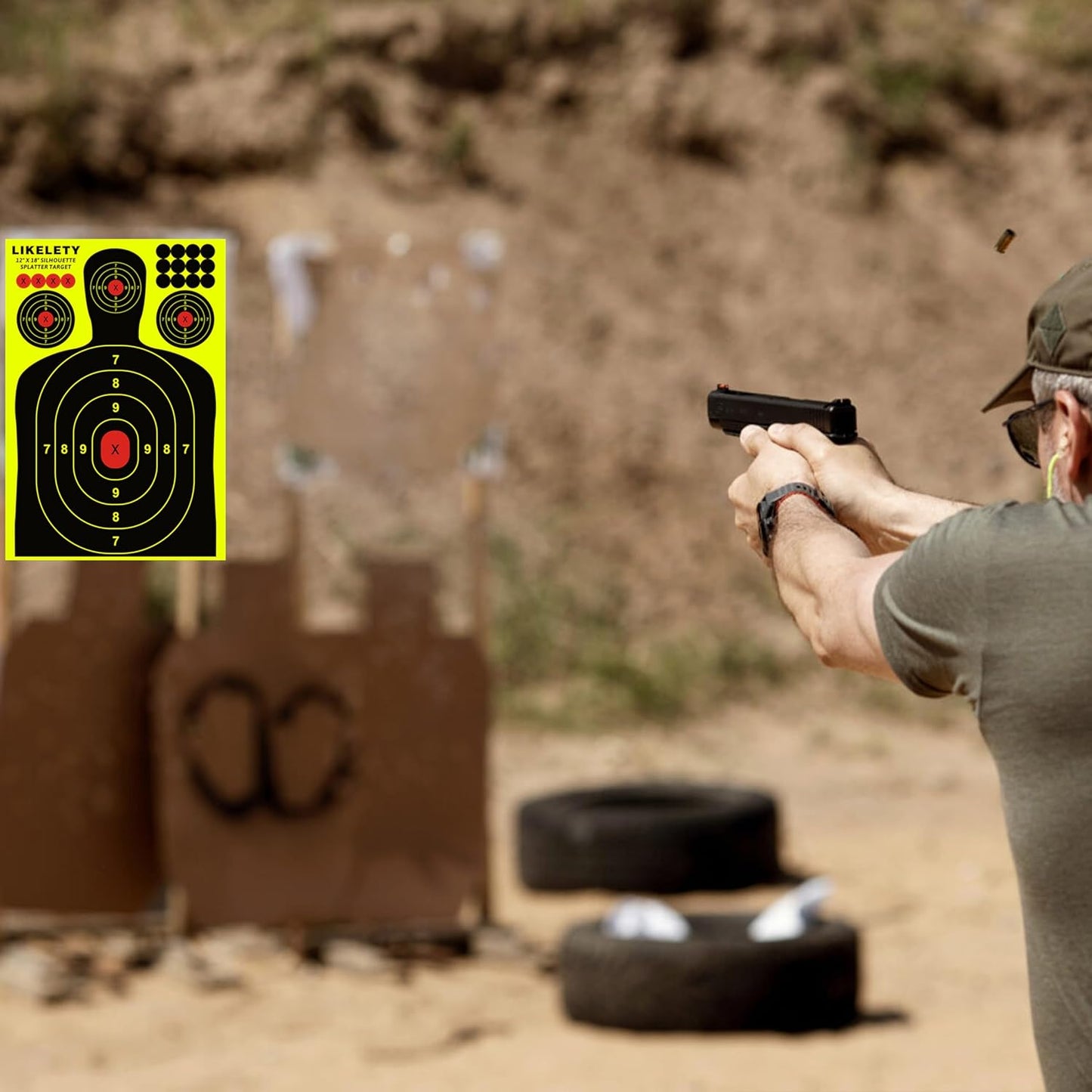 Silhouette 12x18 Inch Adhesive Splatter Shooting Targets - 10/25/50 Pack for Indoor/Outdoor Practice