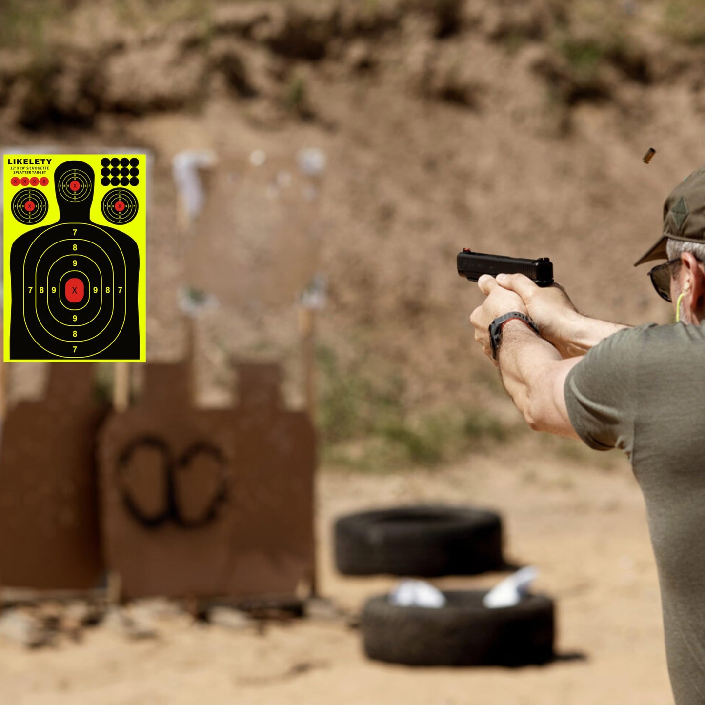 LikeLety 12" x 18" Splatter Targets, Adhesive, Reactive, Shooting Target