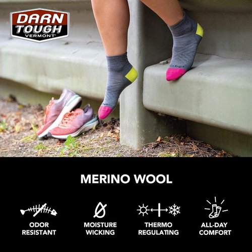 Darn Tough Women's Ultra-Lightweight 1/4 Run Socks - Comfort & Performance | Style 1044