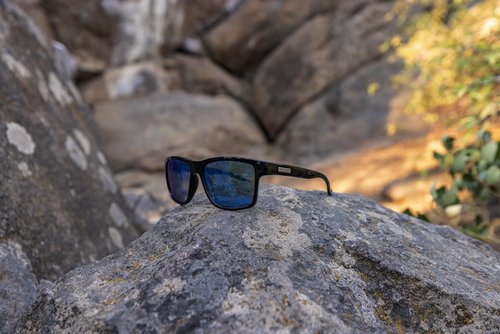 Suncloud A-Team Polarized Sunglasses,Black/Polarized Blue Mirror,One Size