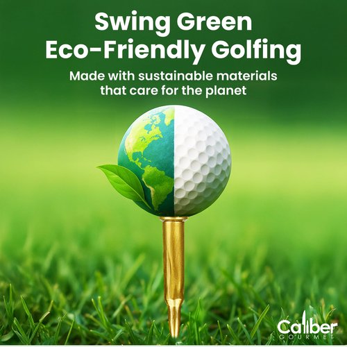 Caliber Gourmet Bullet Shaped Tactical Golf Tees System, Pack of 50 – Professional Gifts for Golfers, Unique Christmas Gift, Tee Accessories, Cool Stuff for Golfers, Novelty Golf Tees for Men