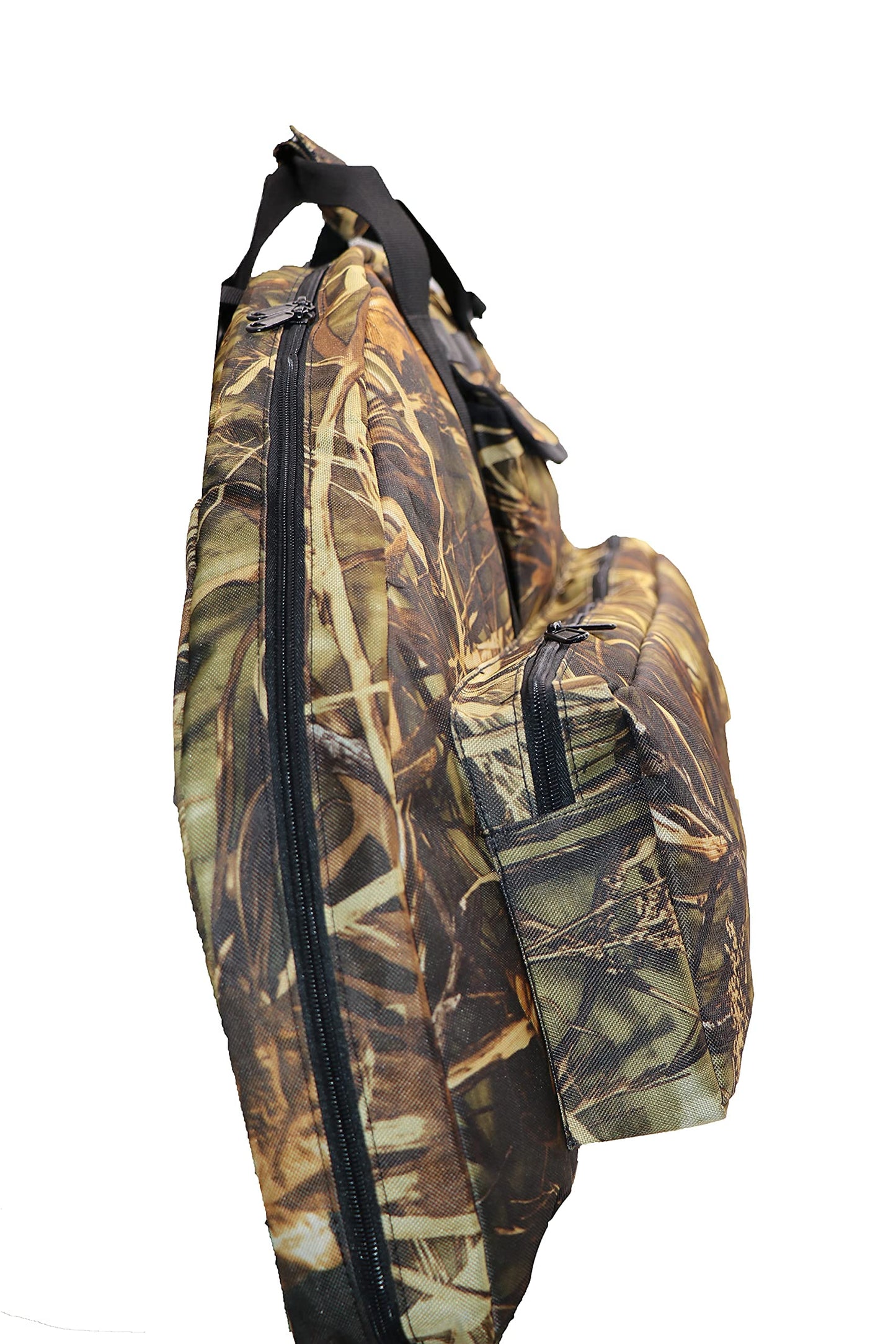 Silfrae Compound Bow Case Soft Bow Padded Case Light-Weight Bow Carry Bag with Arrow Pocket (Withered grass, L)