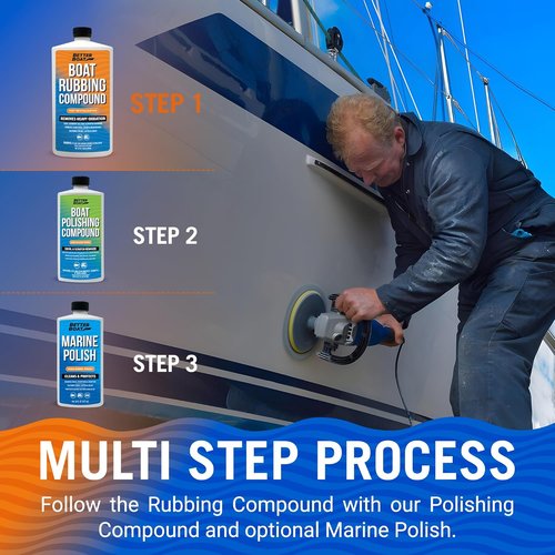 Marine Rubbing Compound - Fiberglass Buffing & Scratch Remover | Gelcoat Polish for Boats