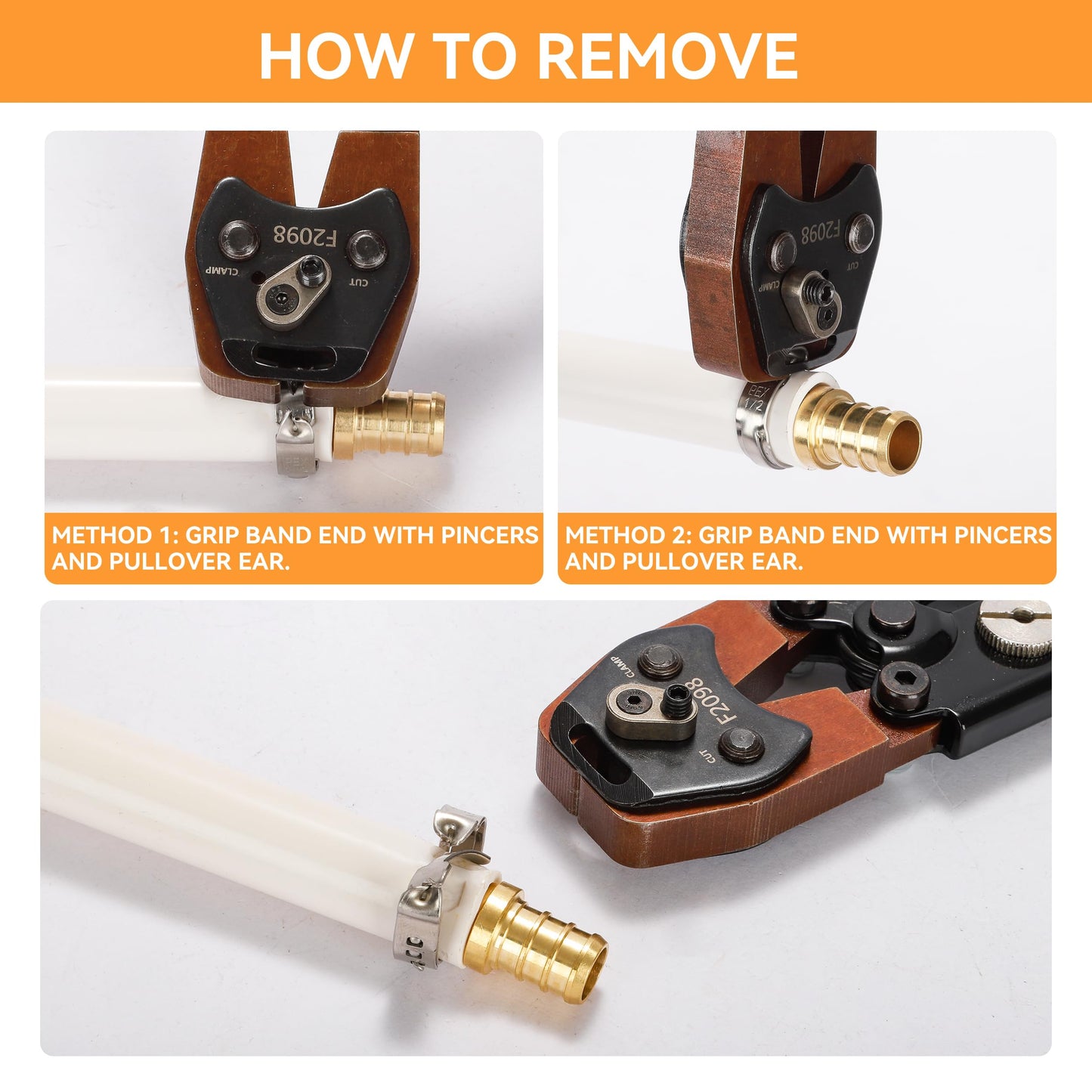 YMYP 30PCS 1 Inch PEX Cinch Clamps, 304 Stainless Steel Single Ear Hose Clamps for PEX Tubing & Pipe Fittings, Leak-Proof and Rust-Resistant