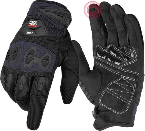 KEMIMOTO Dirt Bike Gloves - Touchscreen Silicone Protection for Men | Ideal for Off-Road & On-Road Riding