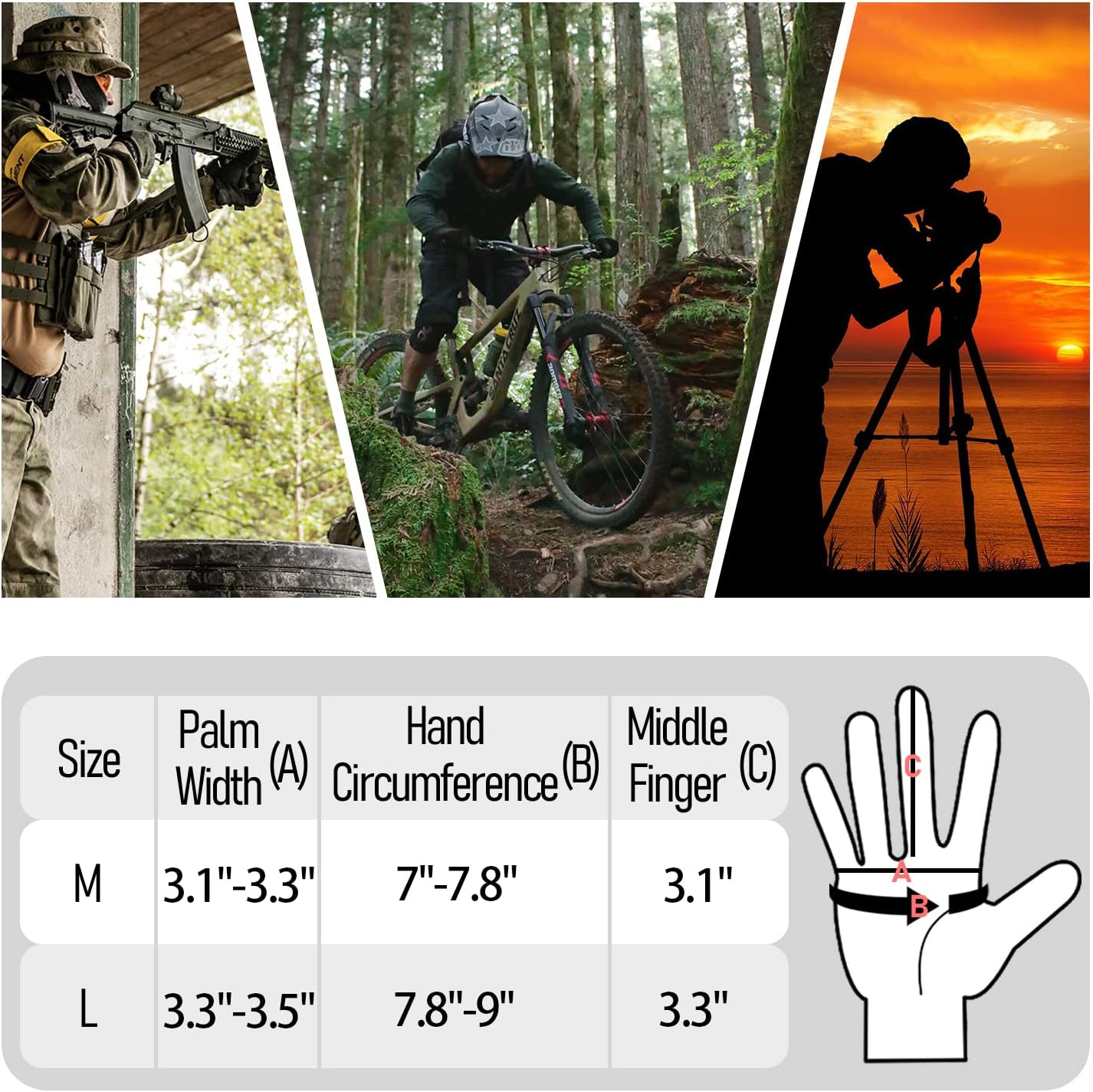 Sutekus Tactical Gloves - Hard Knuckle Design with Touchscreen Fingers | Ideal for Hiking, Camping, and Shooting