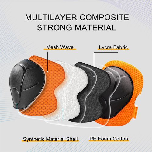Knee Pads for Kids， Knee Pads and Elbow Pads Set Toddler 3-10 Years Protective Gear Set for Girls Boys with Wrist Guards for Skating Cycling Bike Rollerblading Scooter (Orange, S(3-7years))