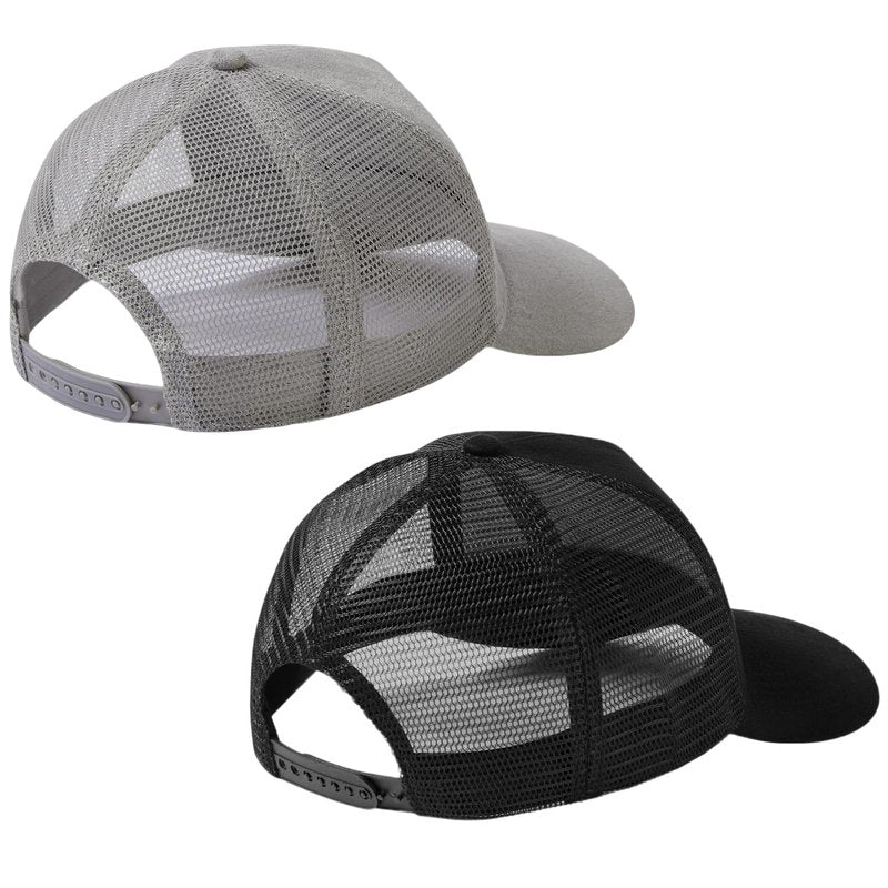 UVSAI Suede Curved Brim Trucker Cap Adjustable Snapback Hat Mesh Back Breathable for Men Women 2 Pack SH03