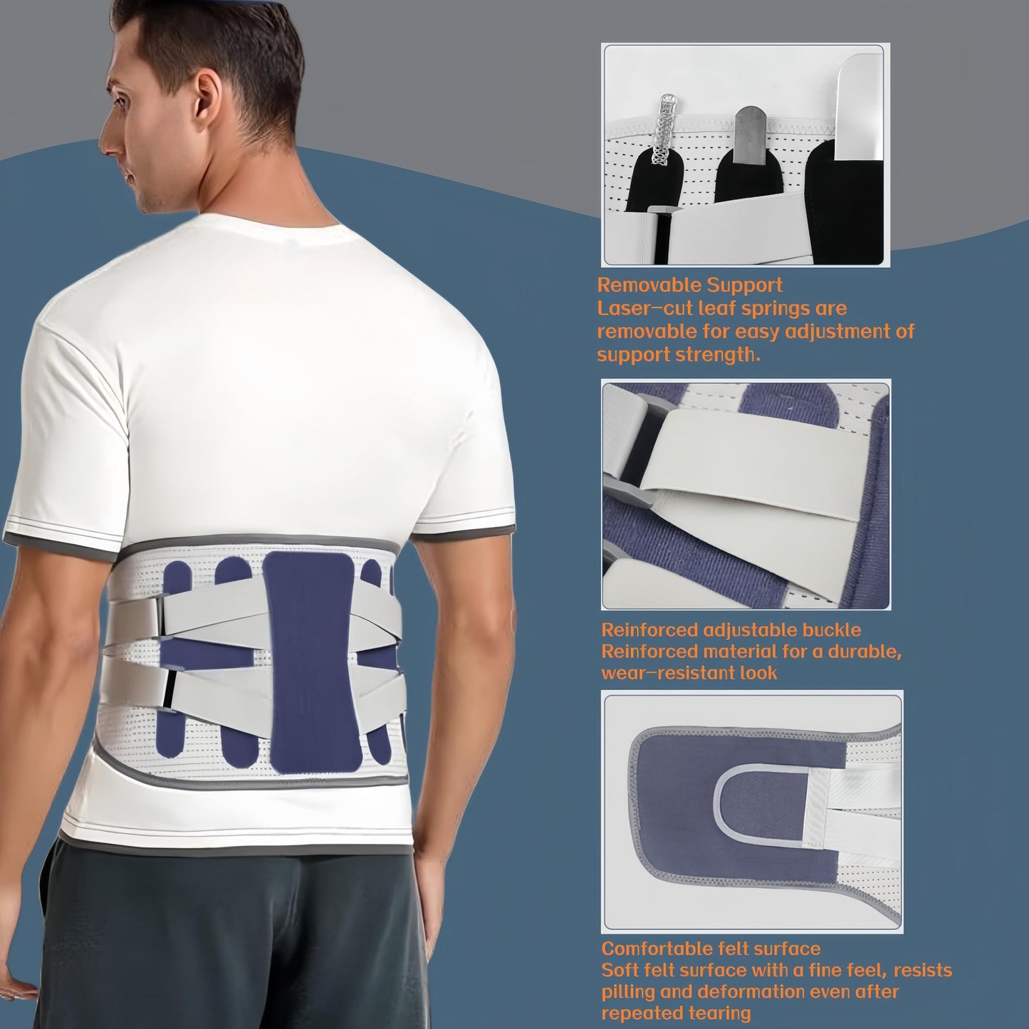 Aylashine Back Brace Lower Back Pain Relief, Lumbar Support Belt with Breathable Pad, Adjustable Back Support Brace for Women & Men - Scoliosis, Sciatica & Herniated Disc Relief L