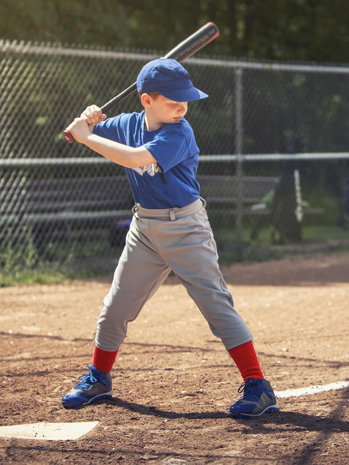 Skiennix Youth Baseball Socks & Belt Set - Adjustable Cotton for Boys & Girls - 2 Pairs
