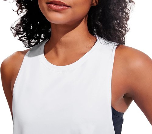 JOYSPELS Workout Tank Tops - Quick Dry Ice Silk Athletic Shirts for Women | Loose Fit Sleeveless Gym Tops