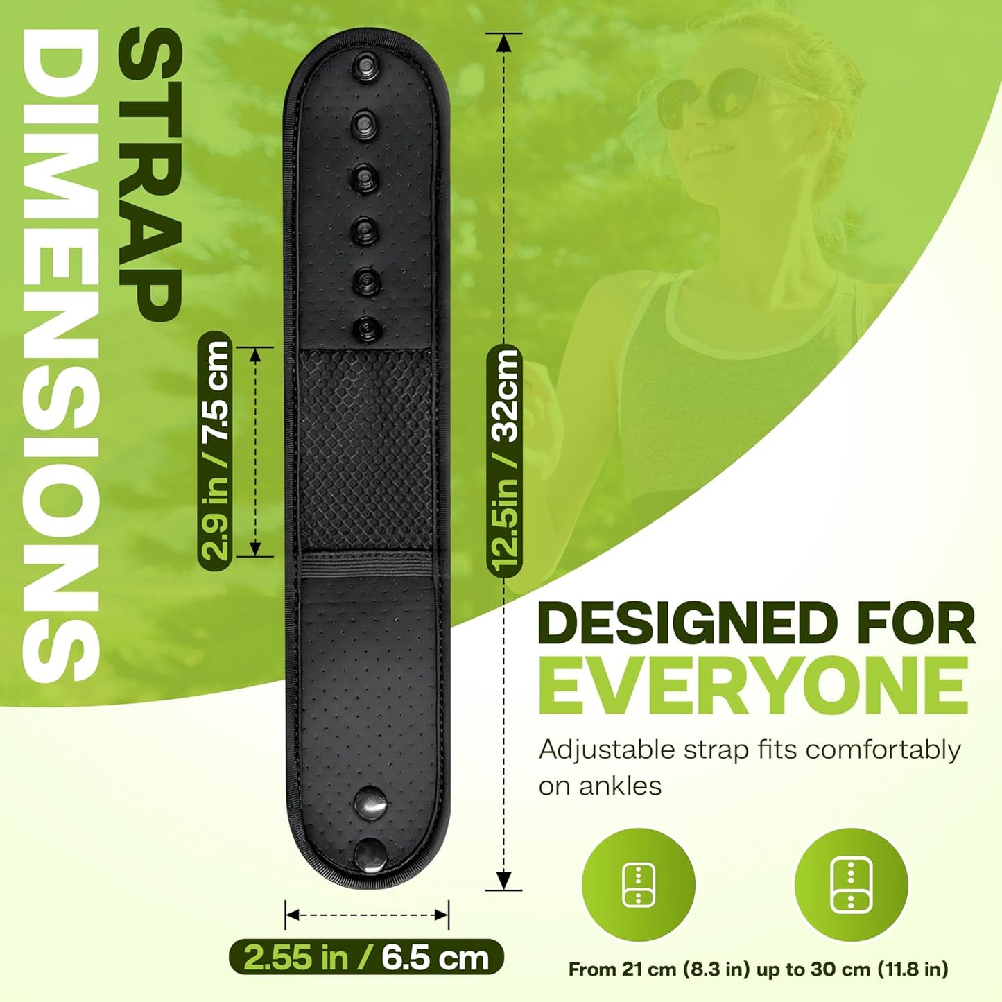 Skiennix Ankle Pedometer Step Counter - Clip-On Activity Tracker for Walking Steps & Miles - Includes Ankle Band & Lanyard