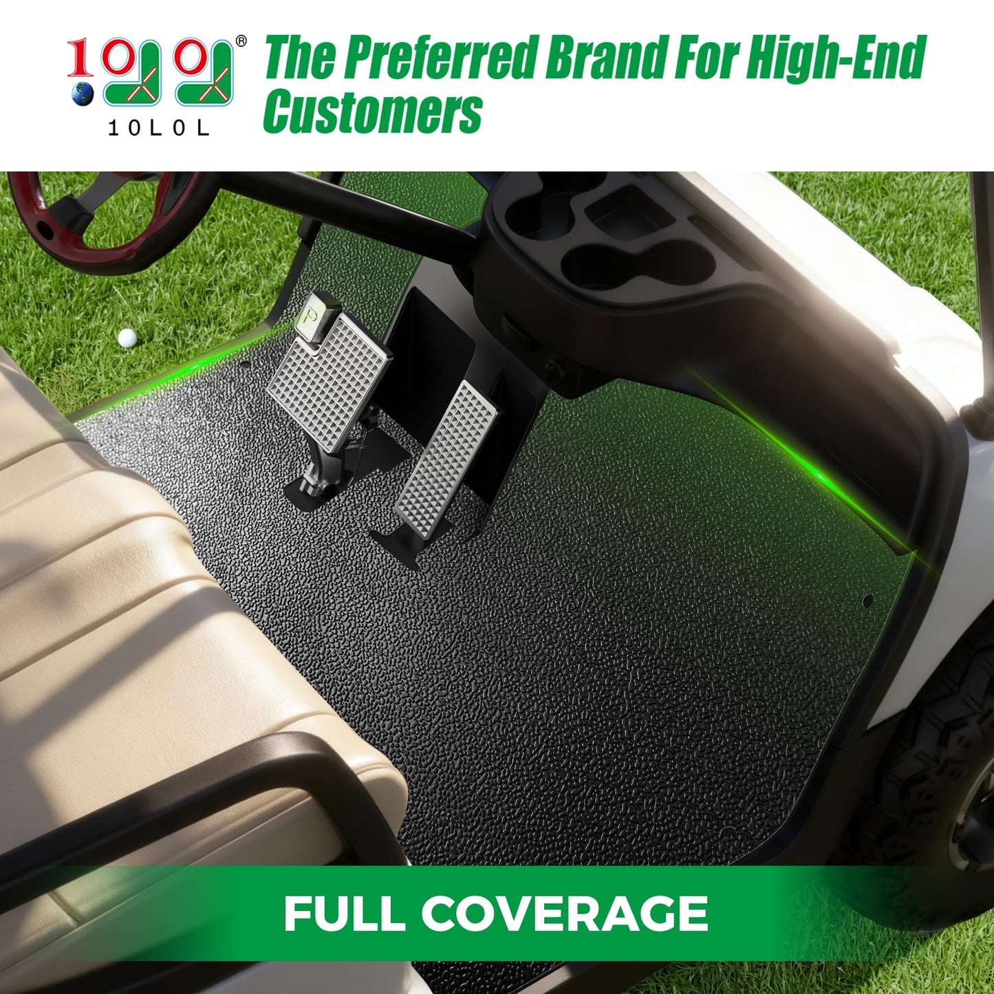 10L0L Golf Cart Floor Mat for Yamaha G29 Drive/Drive 2,High Temperature Resistant Silica Gel Mat,8mm Thick Not Deformed Non-Slip (Drive2)